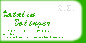 katalin dolinger business card